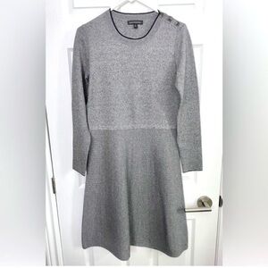 Banana Republic Heather Gray Long Sleeve Knit Dress - Like New